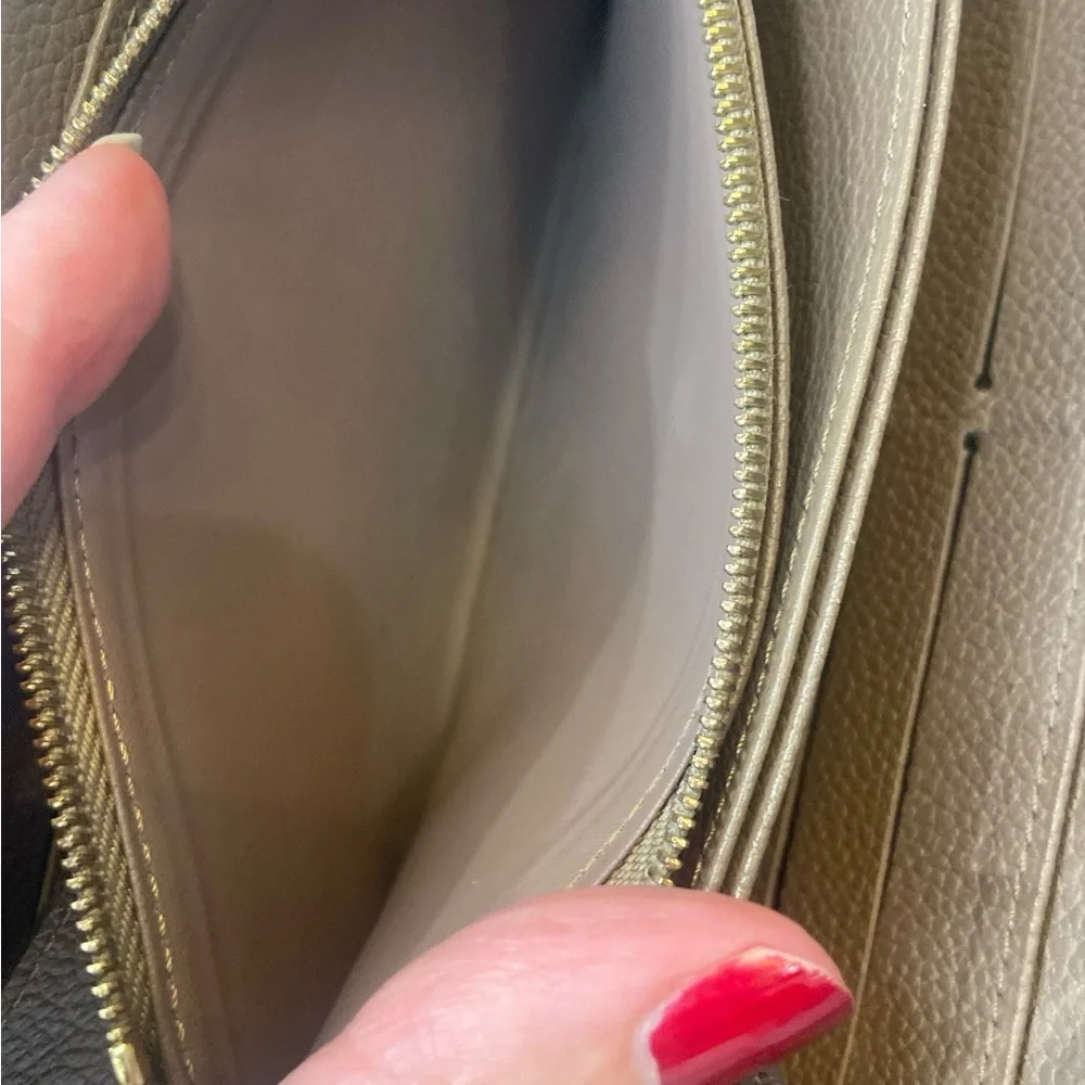 Louis Vuitton Brown Monogram Embossed Zipper Wallet